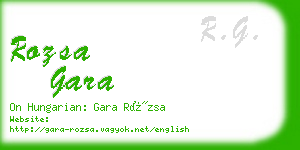 rozsa gara business card